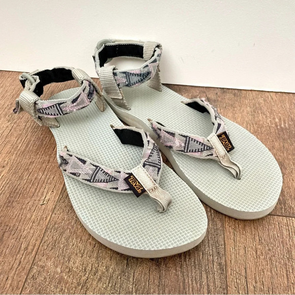 Teva  The Original Sandal Grey Geometric - Picture 1 of 7
